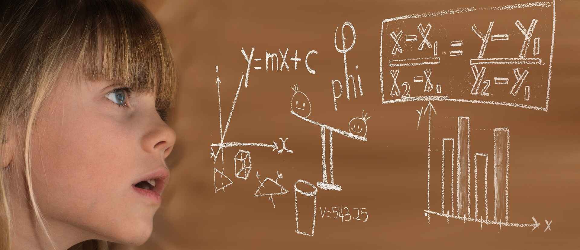 Image of a person and numbers