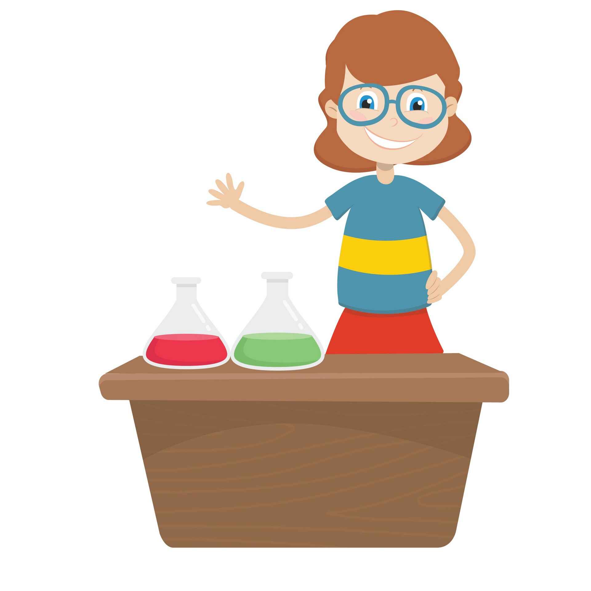 Teacher doing science