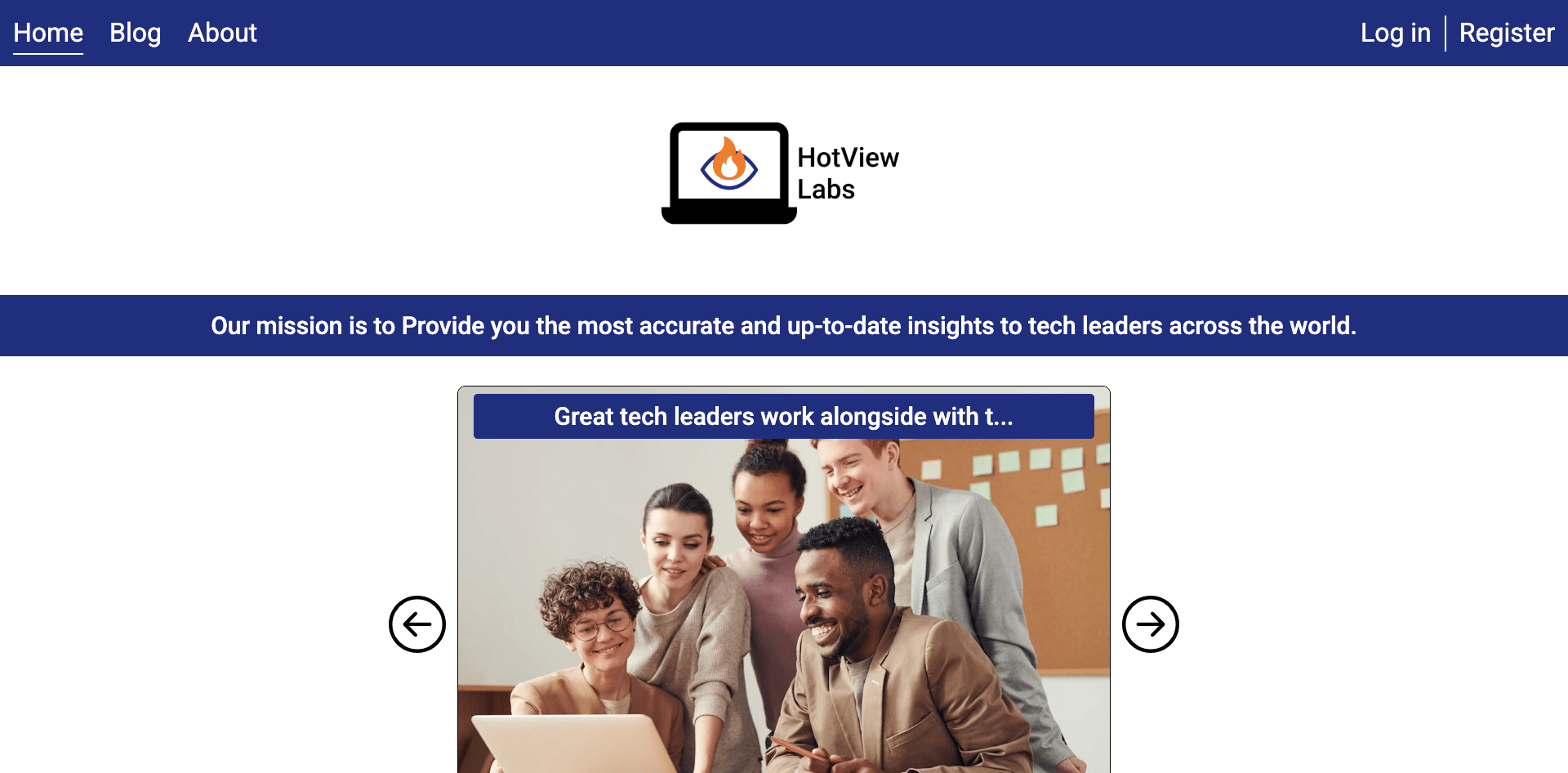 HotView Labs website homepage screenshot