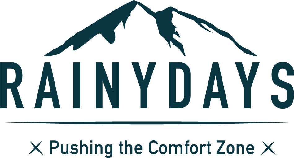 Rainydays-logo in our primary color, blue